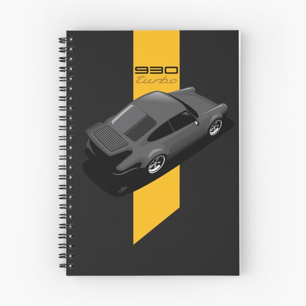 Artikelvorschau, Porsche 930 Illustration Schwarzer Turbo entworfen und verkauft von blackdogshop.