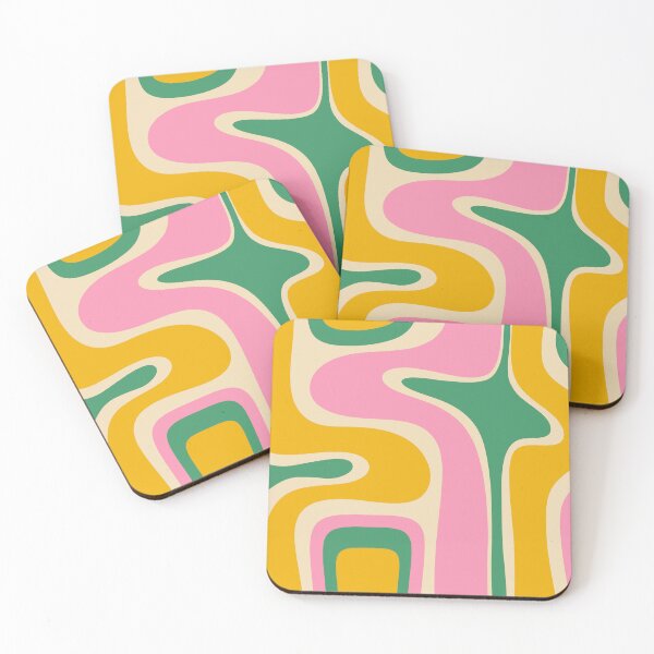 Item preview, Retro Copacetic Abstract Yellow Pink Green designed and sold by kierkegaard.