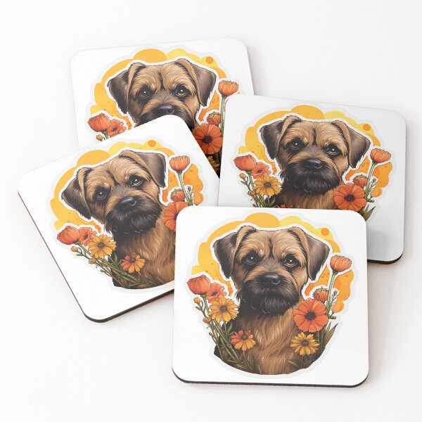 Item preview, Cute Flower Border Terrier Mom Dad Guardian Angel Best Friend Doggie Paw designed and sold by SMARTKIT  DESIGNAGENCY.