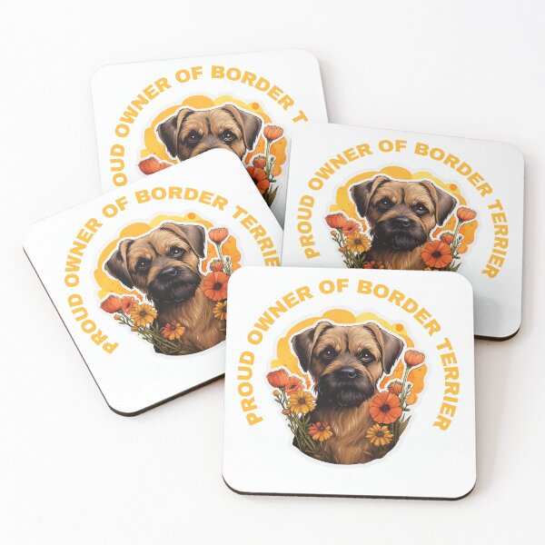 Item preview, Cute Flower Border Terrier Mom Dad Guardian Angel Best Friend Doggie Paw designed and sold by SMARTKIT  DESIGNAGENCY.