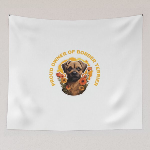 Item preview, Cute Flower Border Terrier Mom Dad Guardian Angel Best Friend Doggie Paw designed and sold by SMARTKIT  DESIGNAGENCY.