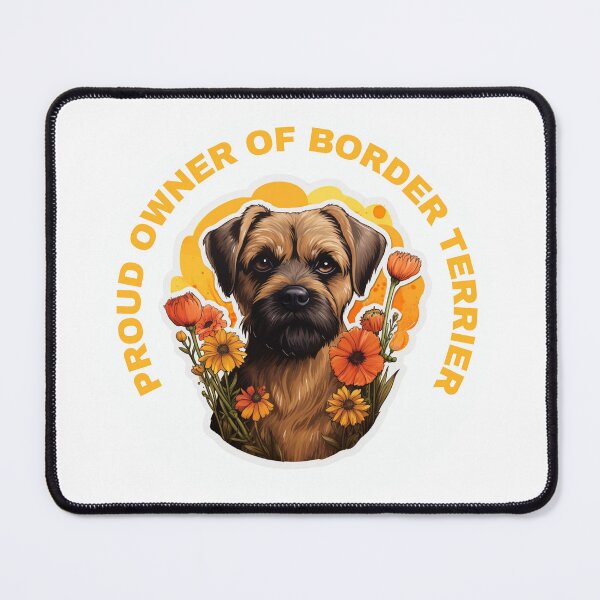 Item preview, Cute Flower Border Terrier Mom Dad Guardian Angel Best Friend Doggie Paw designed and sold by SMARTKIT DESIGNAGENCY.