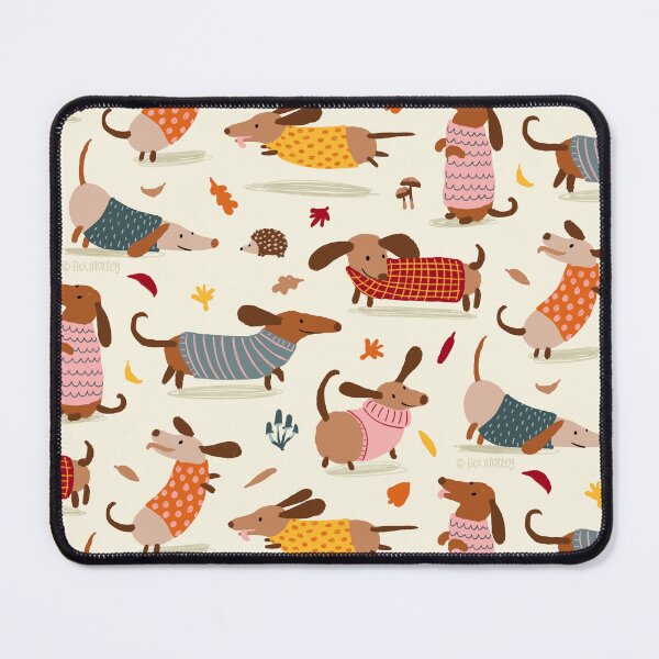 Item preview, Fall Dachshunds in Sweaters (Condensed Pattern) designed and sold by BexMorleyArt.