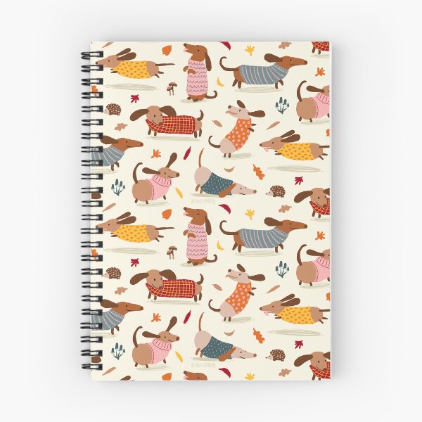 Item preview, Fall Dachshunds in Sweaters (Condensed Pattern) designed and sold by BexMorleyArt.