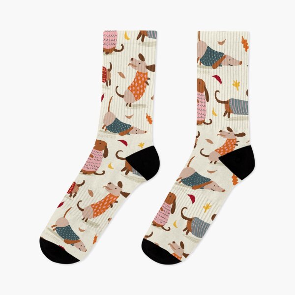 Item preview, Fall Dachshunds in Sweaters (Condensed Pattern) designed and sold by BexMorleyArt.