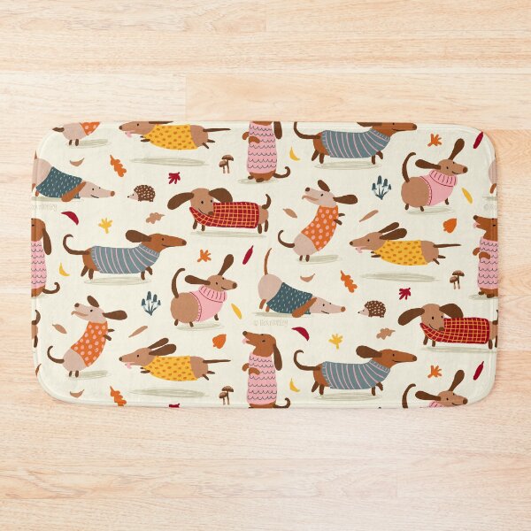 Item preview, Fall Dachshunds in Sweaters (Condensed Pattern) designed and sold by BexMorleyArt.