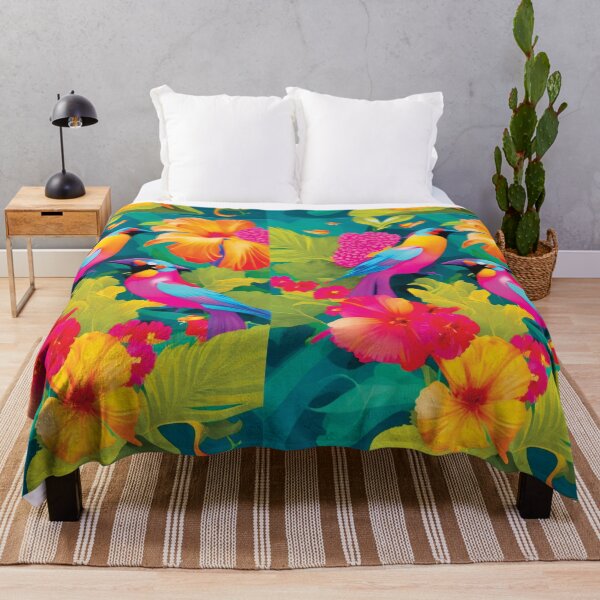 Item preview, Frame of lush tropical flowers and birds designed and sold by Mahilis.