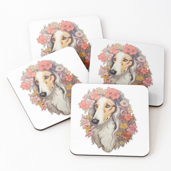 Item preview, Cute Flower Borzoi Mom Dad Guardian Angel Best Friend Doggie Paw designed and sold by SMARTKIT  DESIGNAGENCY.