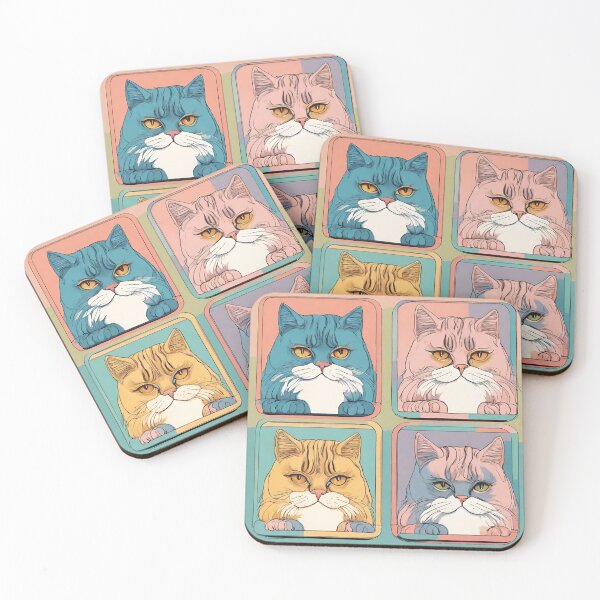 Item preview, Cats mid century wall art designed and sold by VickyJo111.