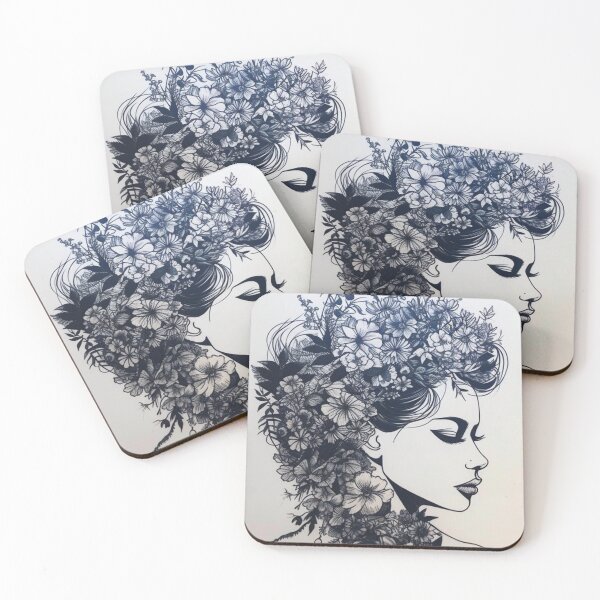 Item preview,  A Line Womans With Flowers designed and sold by LuNkyRose.