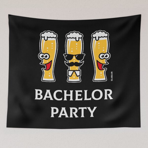 Item preview, Bachelor Party (Stag Night / Beer Glasses / 4C) designed and sold by MrFaulbaum.
