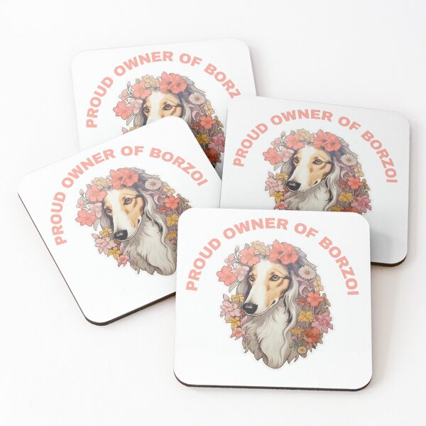 Item preview, Cute Flower Borzoi Mom Dad Guardian Angel Best Friend Doggie Paw designed and sold by SMARTKIT  DESIGNAGENCY.