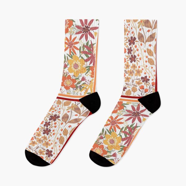 Item preview, Four Autumn Flowers Pattern designed and sold by artsicastudio.