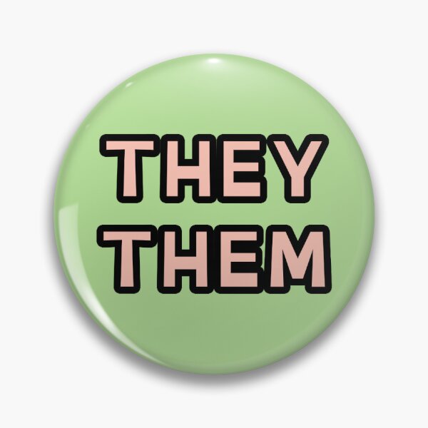Item preview, They/Them -Pronoun Pin designed and sold by Devil-s-Avocato.