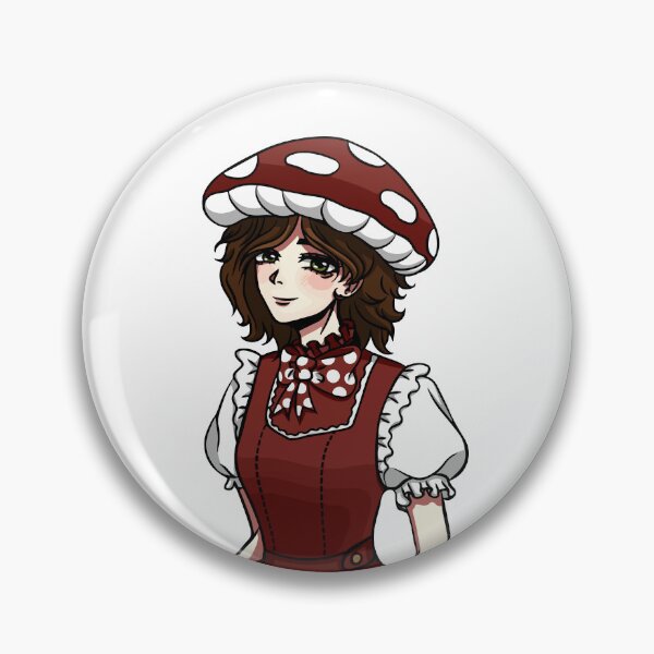 Item preview, Anime-style girl with a fly agaric hat in a vintage dress with voluminous sleeves designed and sold by animeshki.