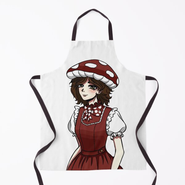 Item preview, Anime-style girl with a fly agaric hat in a vintage dress with voluminous sleeves designed and sold by animeshki.