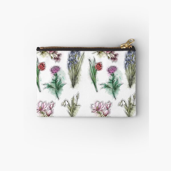 Item preview, Spring Flowers set, Art Nouveau flower pattern, nature, Tulip, Iris, Cherry Blosom, Primrose, Pastel, Watercolor style designed and sold by SSINAMOON.