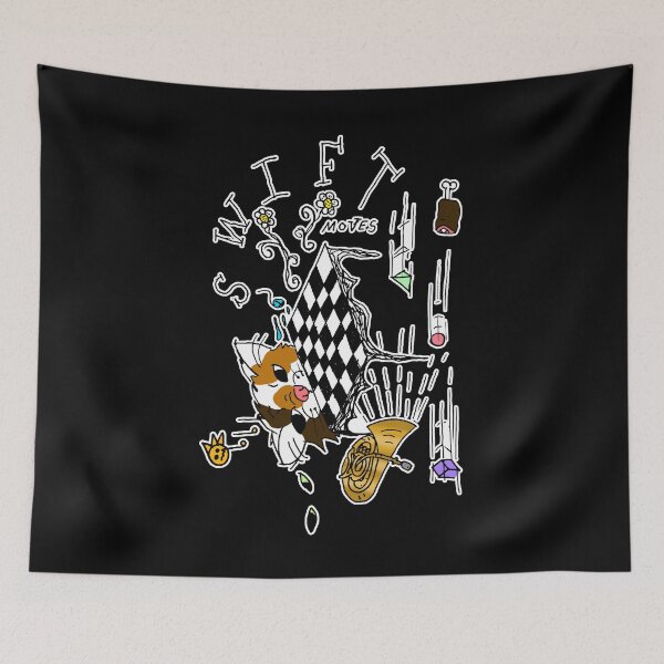 Item preview, Swift Moves - A Tuba Cat Plays Chess Against Meat Racing Shapes designed and sold by Michael Stewart.