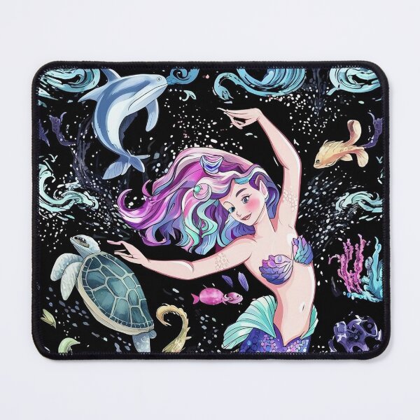 Item preview, Little sea tail mermaid in the ocean. designed and sold by DunuStore.