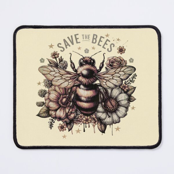 Item preview, Bee, bees, floral, grunge style, motivational, ways to help the earth,save planet earth designed and sold by Collagedream.