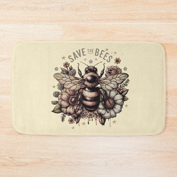 Item preview, Bee, bees, floral, grunge style, motivational, ways to help the earth,save planet earth designed and sold by Collagedream.