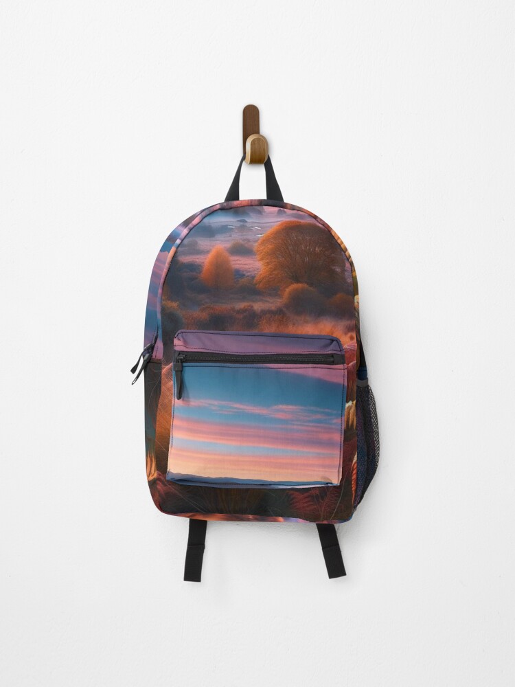 Thumbnail 1 of 3, Backpack, Title: Misty Morning designed and sold by NesianUnity.