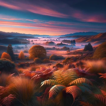 Artwork thumbnail, Title: Misty Morning   by Sienna Hamilton-Katene