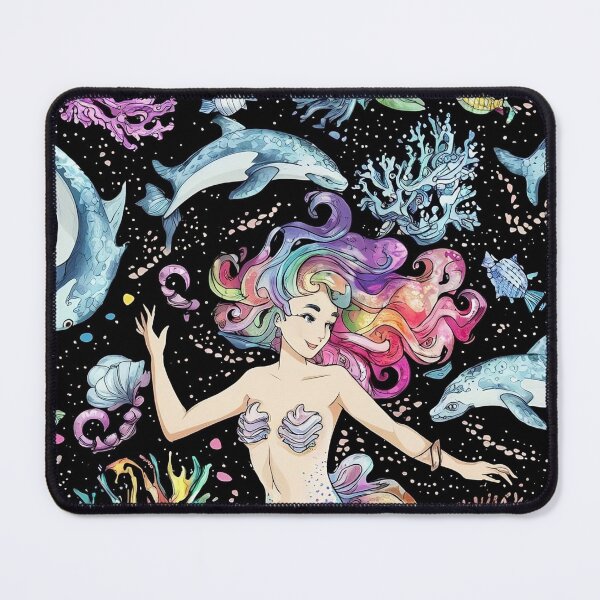 Item preview, Cute little sea tail mermaid in the ocean. designed and sold by DunuStore.