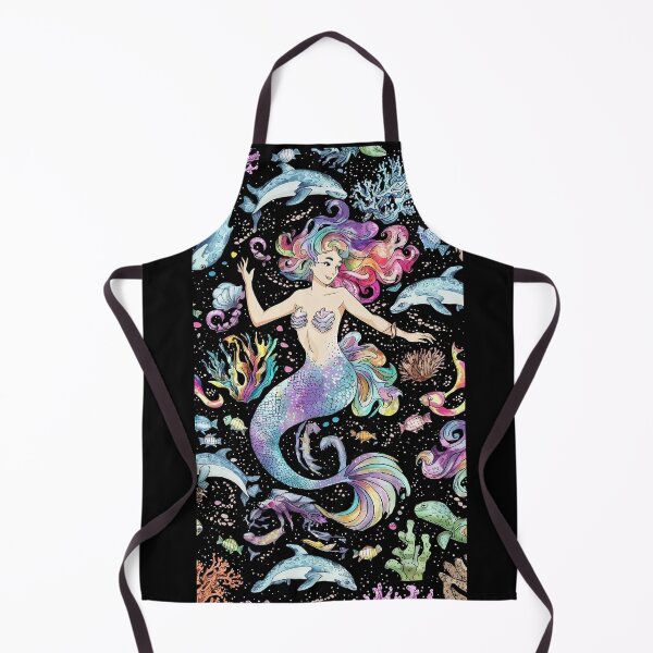 Item preview, Cute little sea  tail mermaid in the ocean. designed and sold by DunuStore.