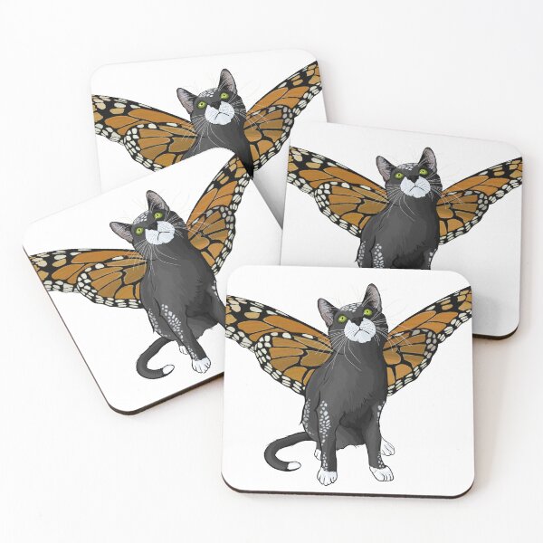 Item preview, Spotted Black Monarch Butterfly Cat designed and sold by Carleah Unique.