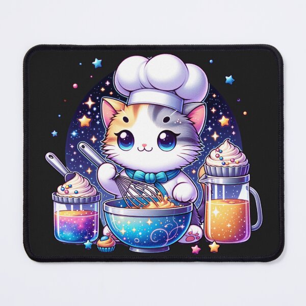 Item preview, Galactic Cat Bakery Chef Baking Cupcakes designed and sold by Diane Gotti.
