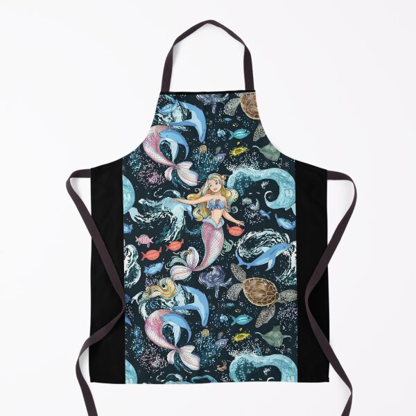 Item preview,  Cute little sea  tail lady mermaid in the ocean. designed and sold by DunuStore.