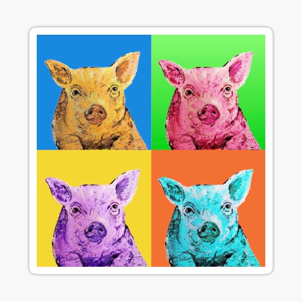 Pig pop art Sticker