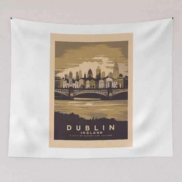 Item preview, Vintage Dublin Ireland Retro Travel Poster - Minimalist Travel Art designed and sold by pod24.