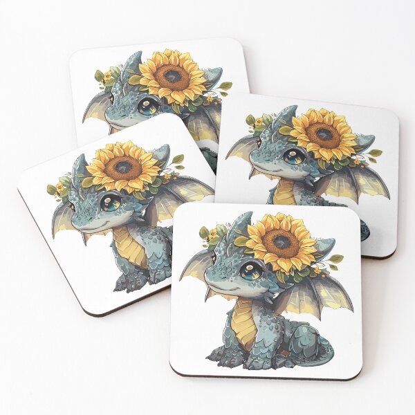 Item preview, Dragon with Sunflower Crown designed and sold by DragonFantasia.