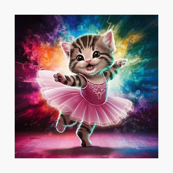Aperçu de l'œuvre Kitty en ballerine créée et vendue par BeaGraphicsDesign.