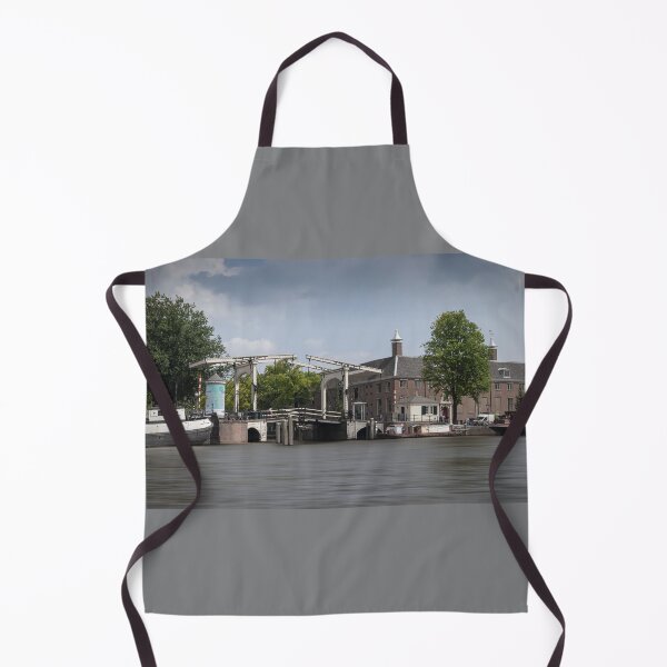 Item preview, Waterfront Heritage: View of White Wooden Drawbridge from Amsterdam's Canals designed and sold by InbalTurShalom.