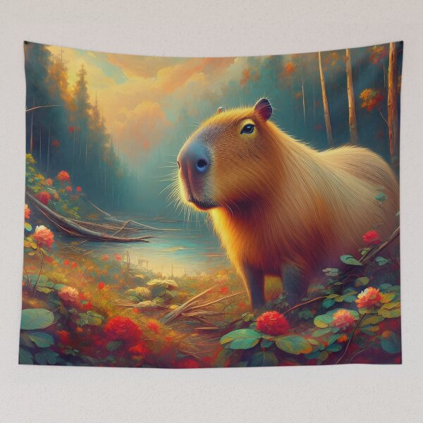 Artikelvorschau, Wasserschwein-Kunst #27 | Capybara-Liebhaber entworfen und verkauft von ksgraphics222.