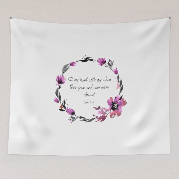 Item preview, Fill my heart with joy when their grain and new wine abound; Psalm 4:7 designed and sold by SacredSoulCraft.