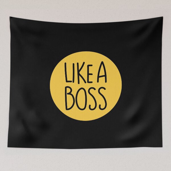 Item preview, Like a boss in yellow designed and sold by Weknes.