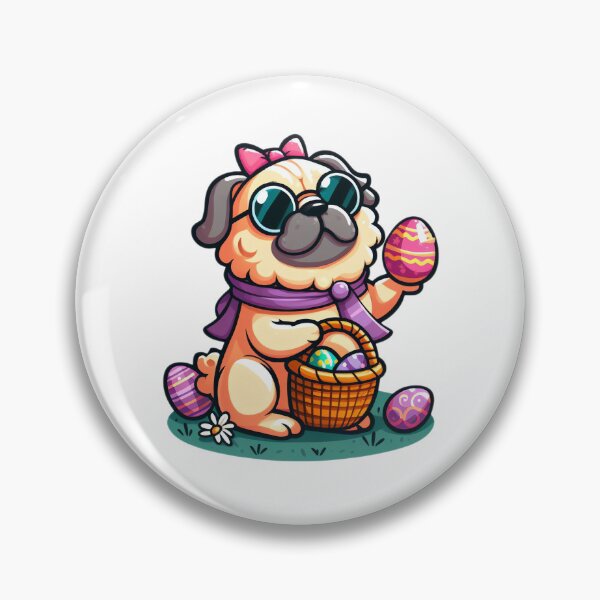 Item preview, Cool Pug Easter Vibes designed and sold by EpicPaws.