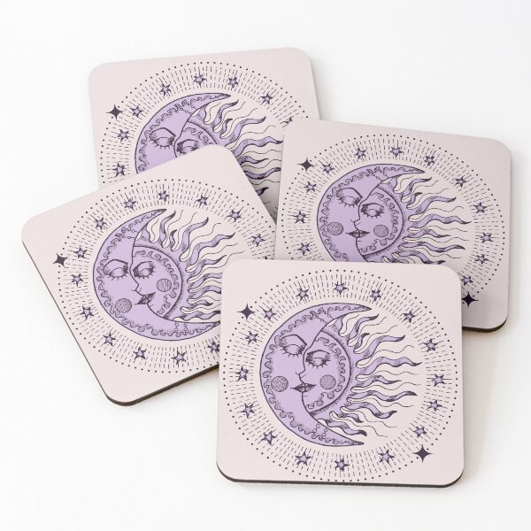 Item preview, Vintage sun and moon kissing designed and sold by MonochromeEcho.