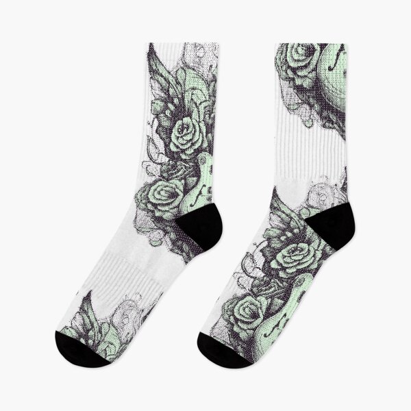 Item preview, Electric Guitar & roses pixel art nokia green designed and sold by Music-matter.
