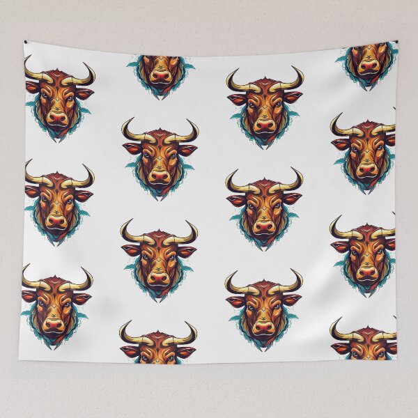 Item preview, Angry Bull Head Graphic Illustration designed and sold by NegarinFashions.
