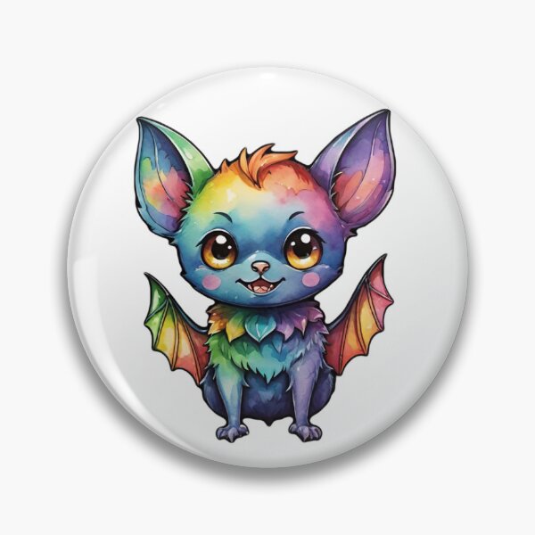 Item preview, Rainbow Watercolor Bat designed and sold by JamieRainbow.
