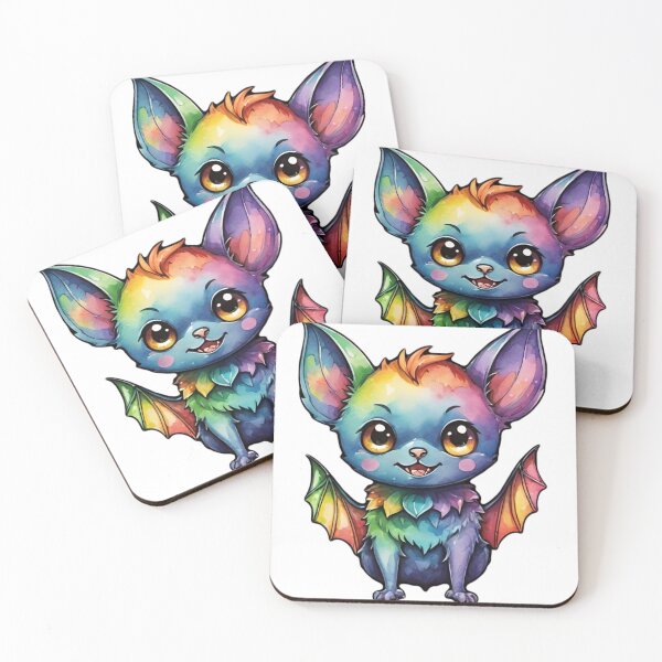 Item preview, Rainbow Watercolor Bat designed and sold by JamieRainbow.