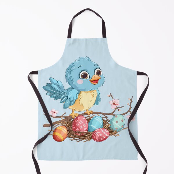 Item preview, Blue Bird on a Branch with Easter Eggs designed and sold by LarkspurAndTea.