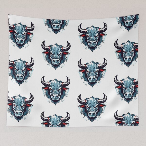 Item preview, Angry Bull Head Graphic Illustration designed and sold by NegarinFashions.