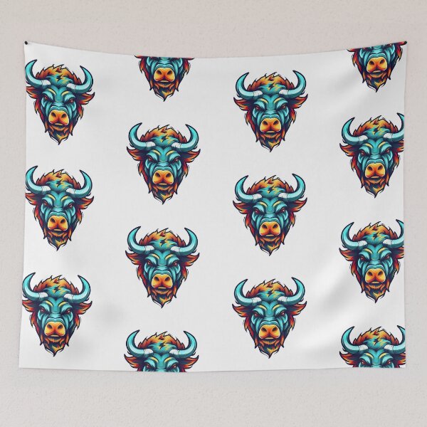 Item preview, Angry Bull Head Graphic Illustration designed and sold by NegarinFashions.