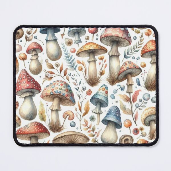 Item preview, Whimsical mushroom pattern designed and sold by Vkinsify.